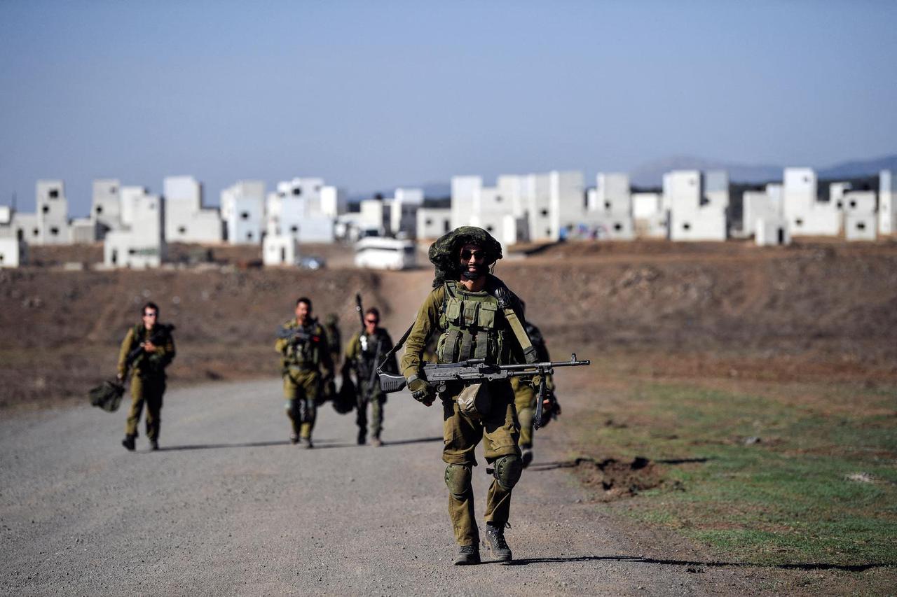 Israeli soldiers take part in Urban Warfare Training in a facility at the Israeli-occupied Golan Heights
