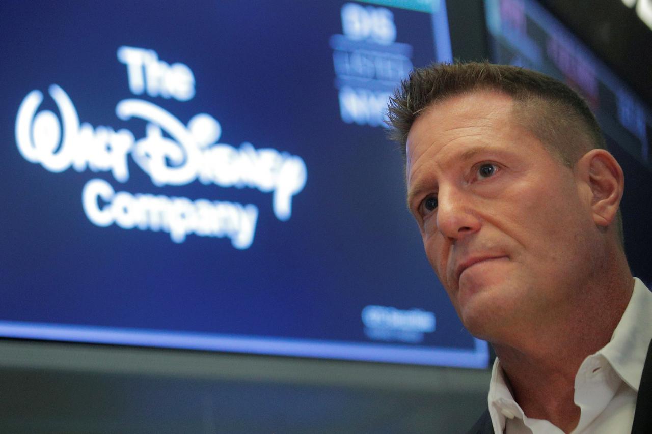 FILE PHOTO: Kevin Mayer, Disney's head of direct-to-consumer division, on the floor at the NYSE in New York