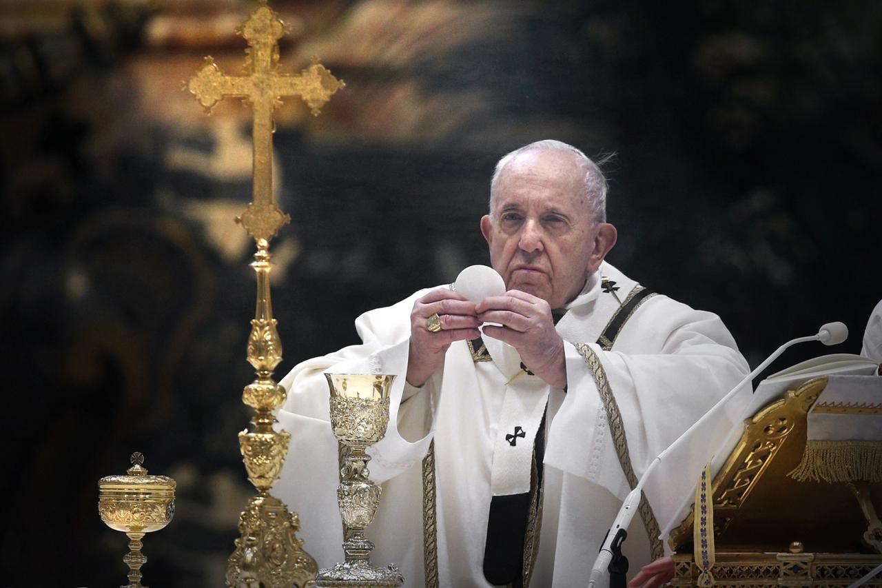 Pope Francis celebrates Mass on the feast of the Epiphany