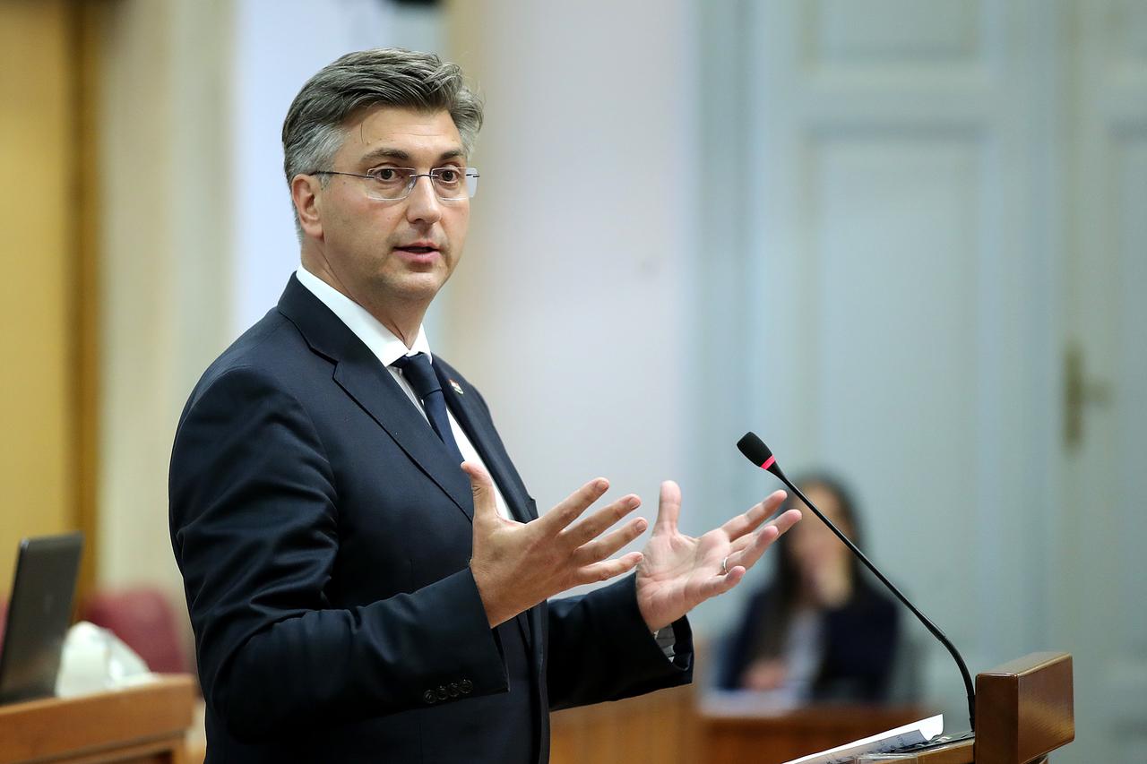 Izlaganje premijera Andreja Plenkovića u Saboru