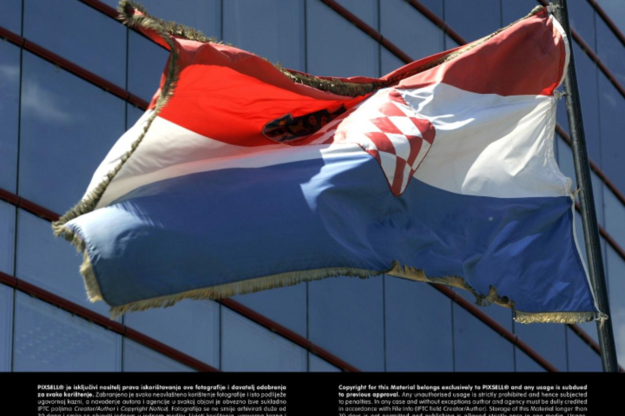 '25.06.2011., Zagreb - Razvijena hrvatska zastava u cast proslave Dana drzavnosti i 20 godina neovisnosti.  Photo: Martina Popovcic/PIXSELL'