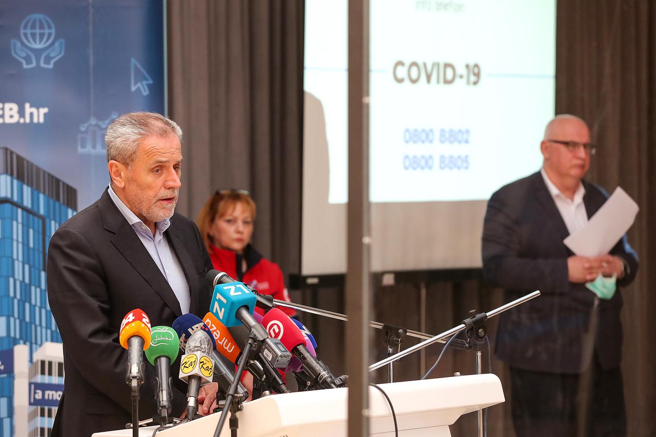 Konferencija za medije Stožera civilne zaštite i gradonačelnika Milana Bandića