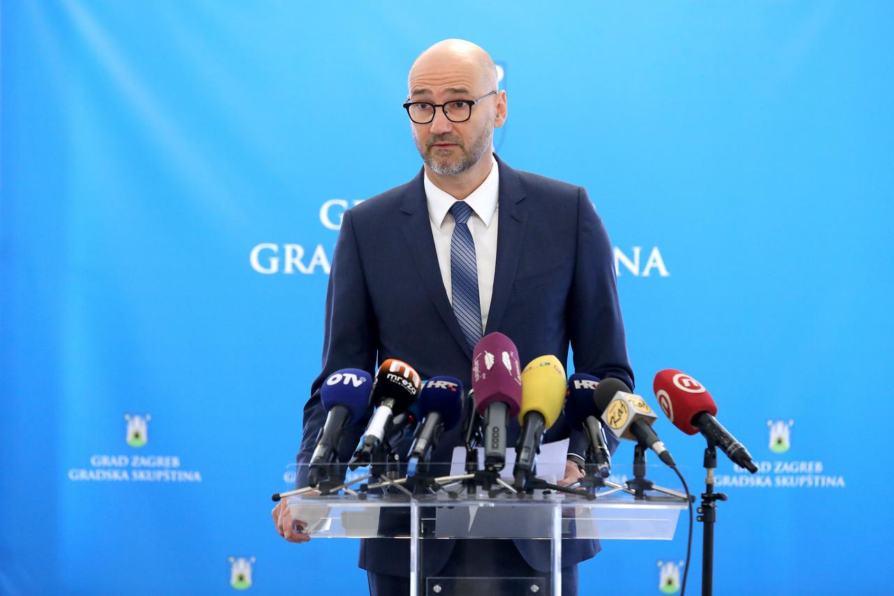 Zagreb: Predsjednik Gradske skupštine Joško Klisović održao konferenciju za medije