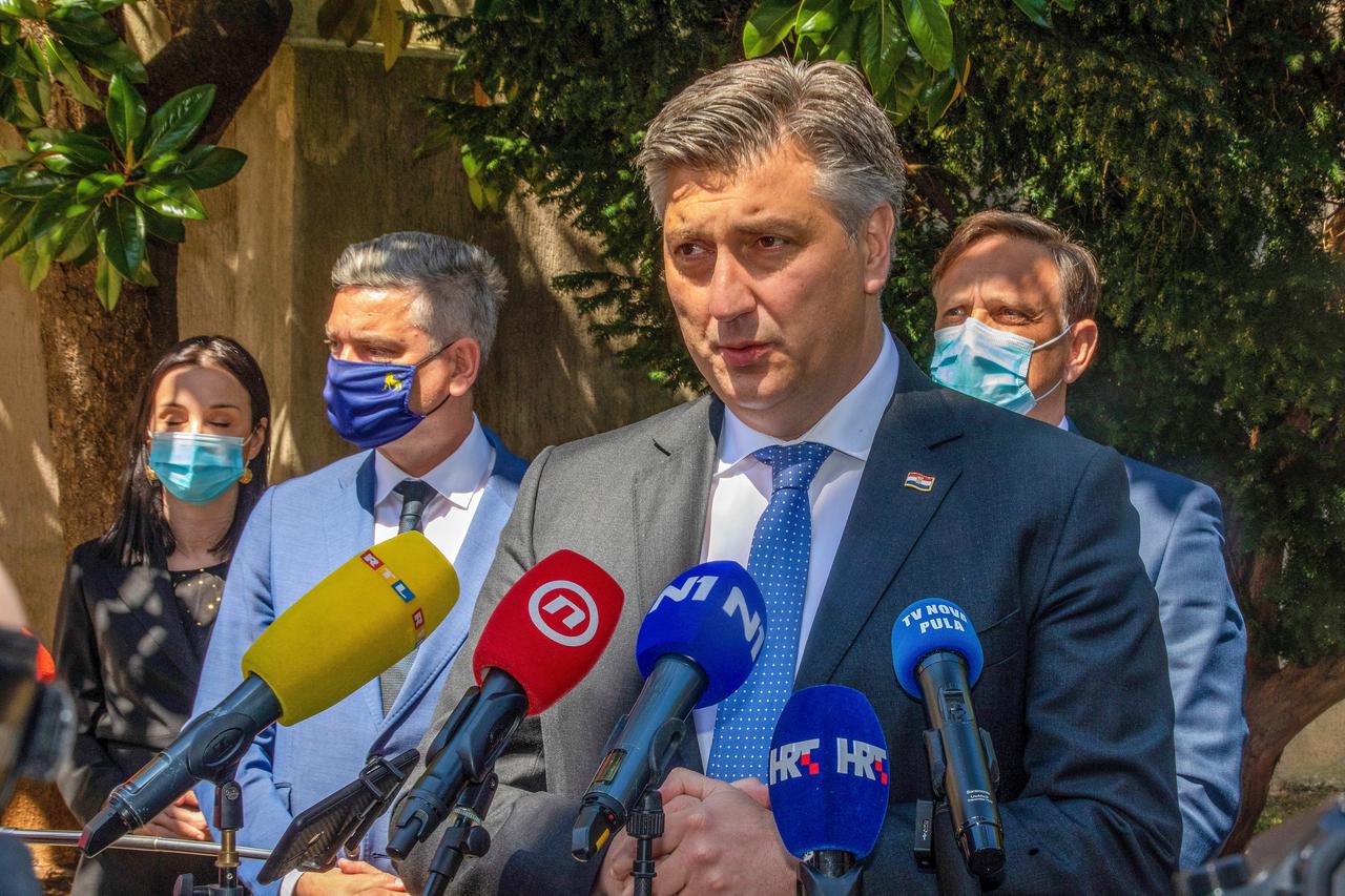 Pula: Premijer Andrej Plenković u službenom posjetu Istri