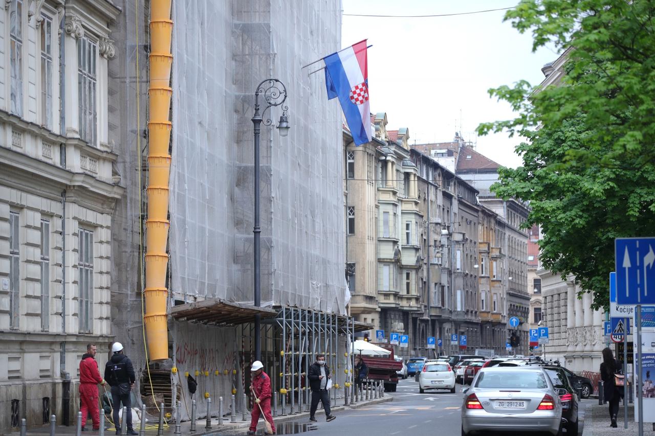 Zagreb: Radovi na sanaciji pročelja zgrade Vrhovnog suda