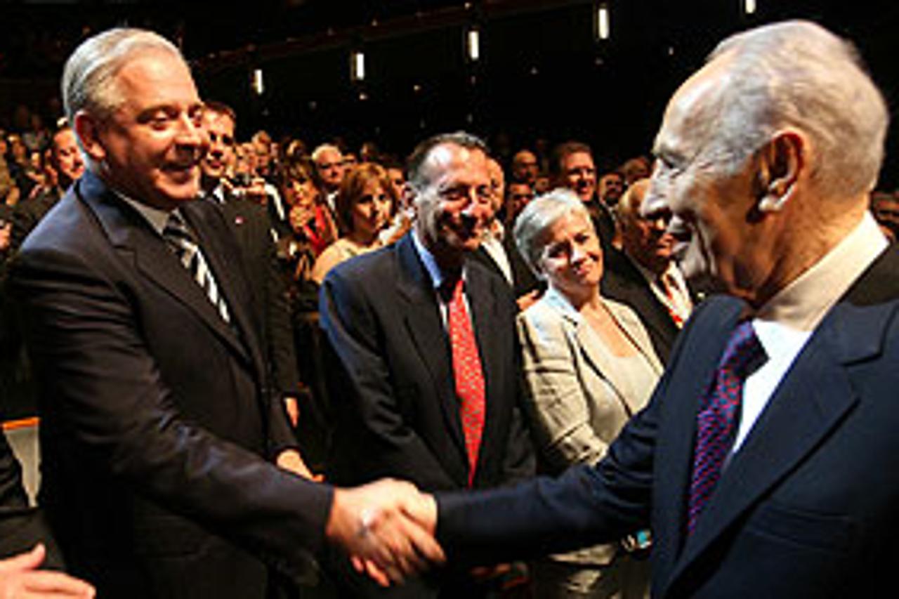Hrvatski premijer Ivo Sanader i izraelski predsjednik Shimon Peres