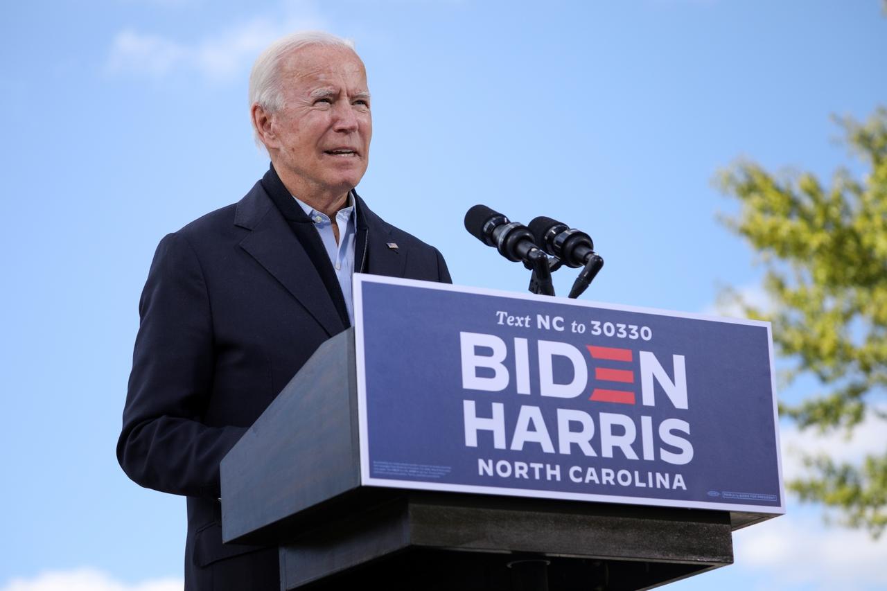 FILE PHOTO: Democratic presidential candidate Joe Biden campaigns in North Carolina