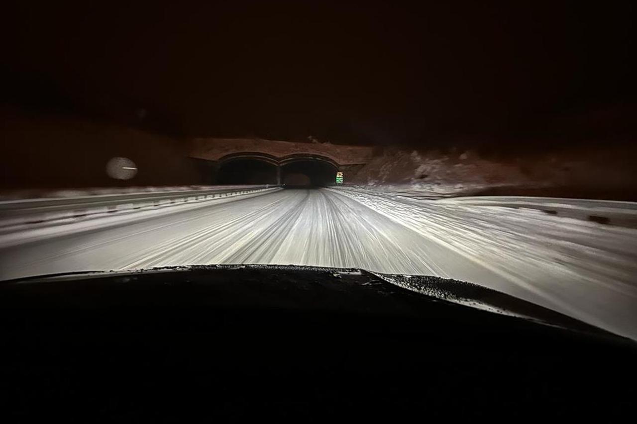 Zimski uvijeti na autocesti A 1 u Lici