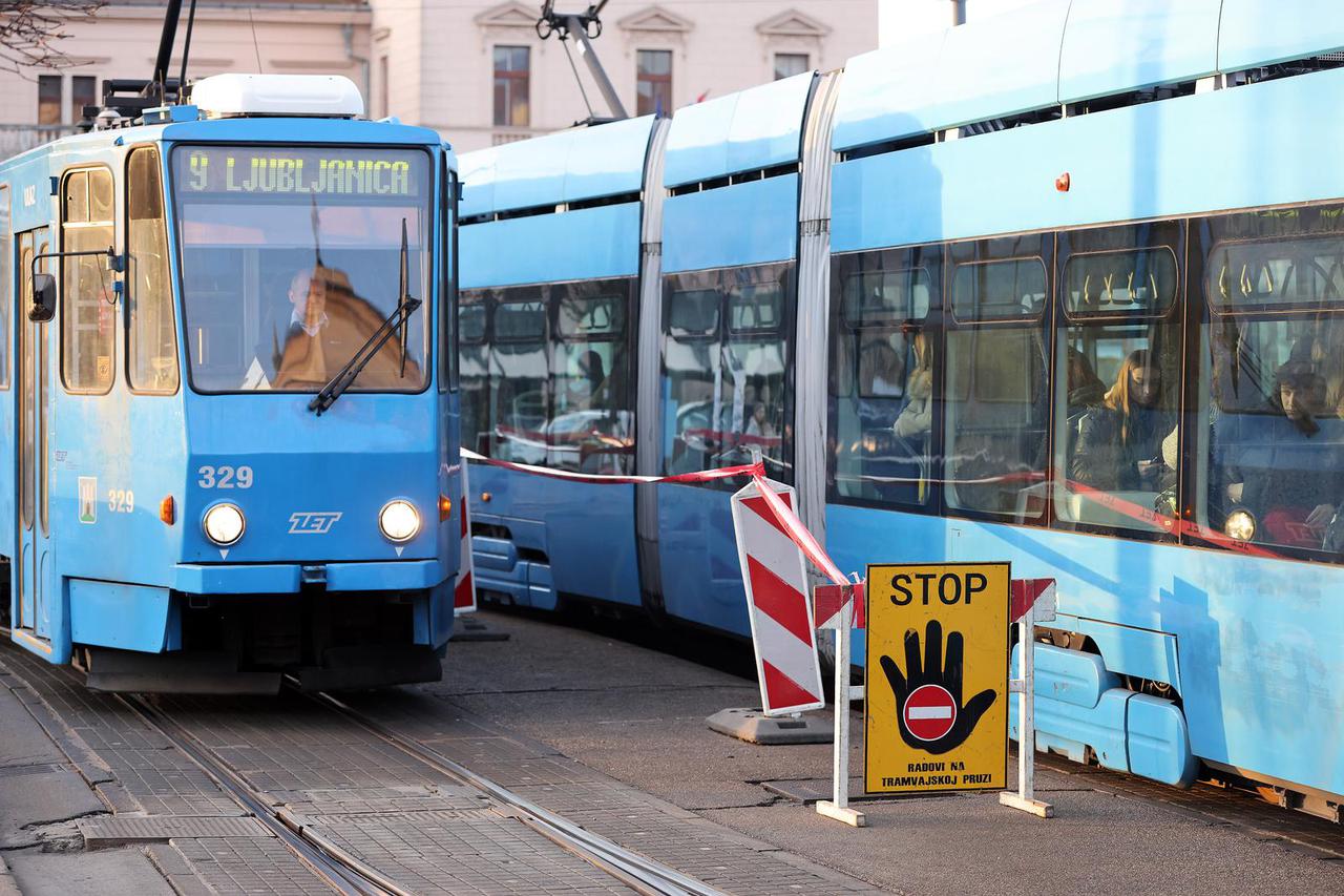 Zagreb: Sanacija tramvajske pruge kod Glavnog kolodvora