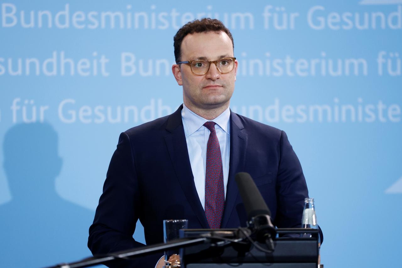 German Health Minister Jens Spahn holds a COVID-19 news conference in Berlin