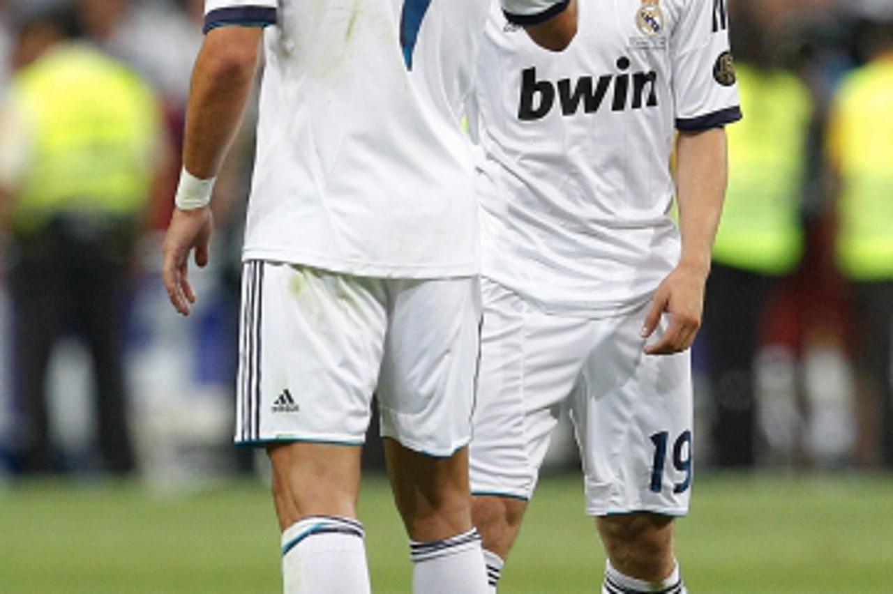'Real Madrid\'s Cristiano Ronaldo and Luka Modric during Spanish Supercup 2nd match on august 29 2012...Photo: Cebola / Cid-Fuentes / Foto © nph *** Local Caption ***'
