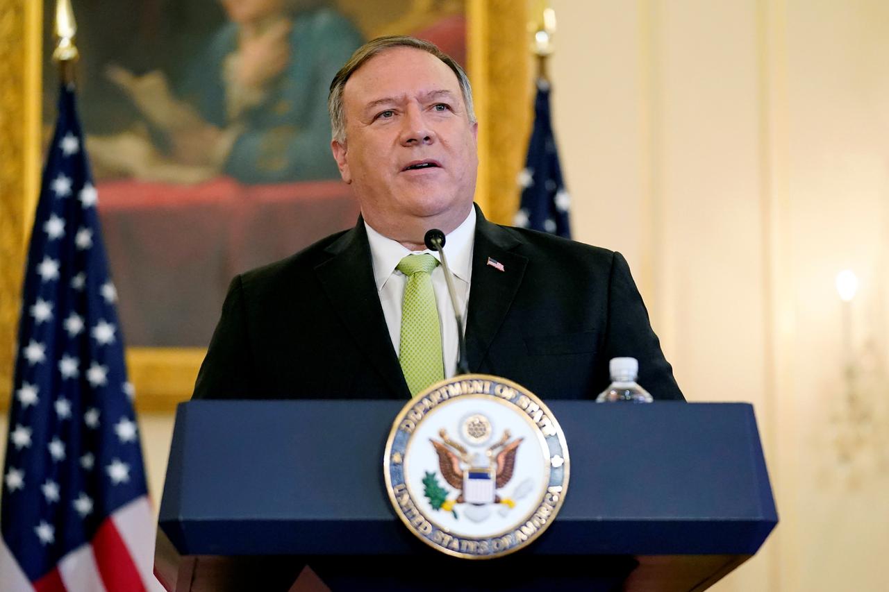 U.S. Secretary of State Mike Pompeo holds a news conference in Washington