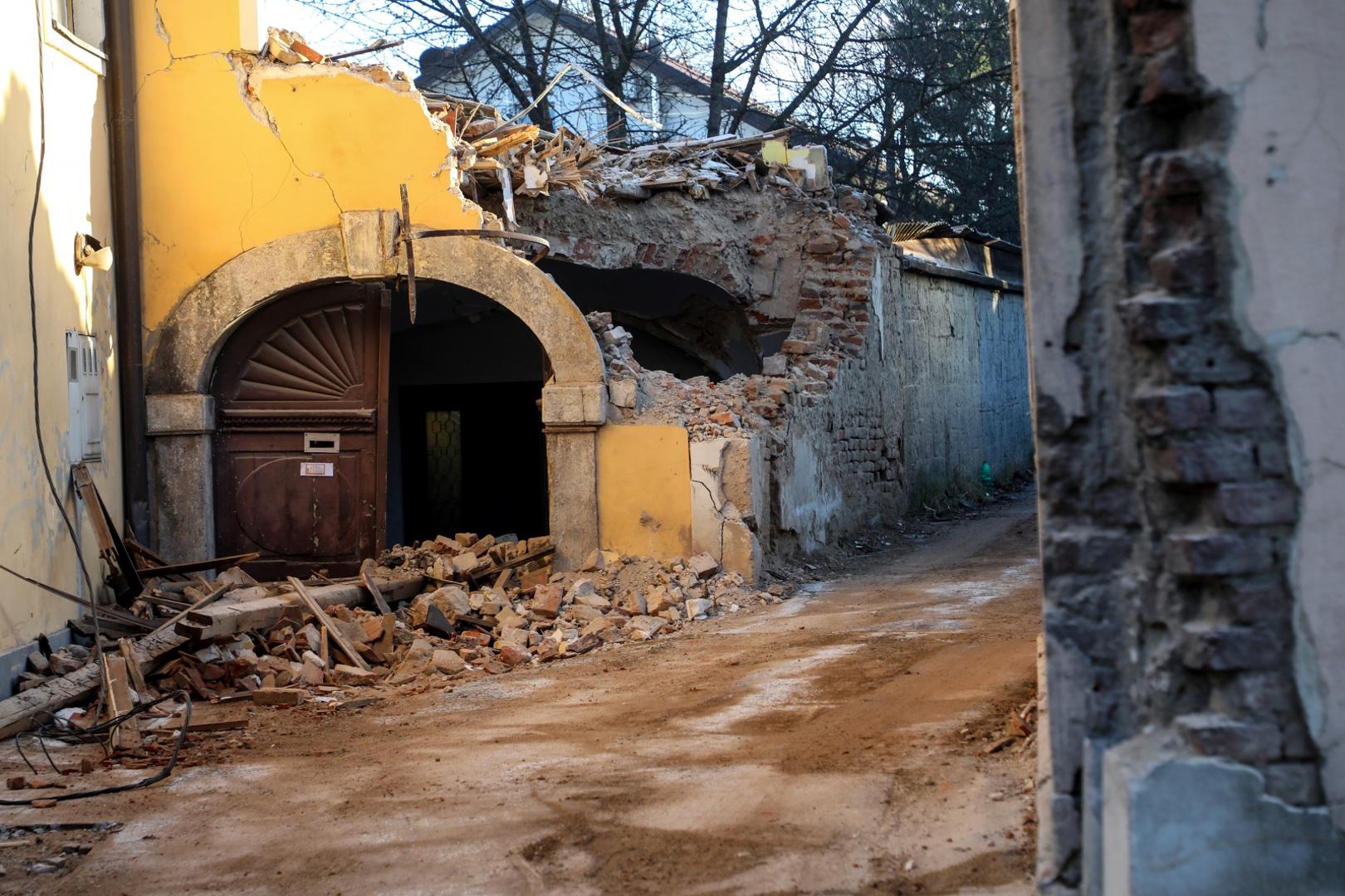 01.01.2021., Petrinja - Snazan potres pogodio je Hrvatsku 29.12., epicentar potresa magnitude 6.2 je bio 3 kilometra od Petrinje. Photo: Marko Prpic/PIXSELL