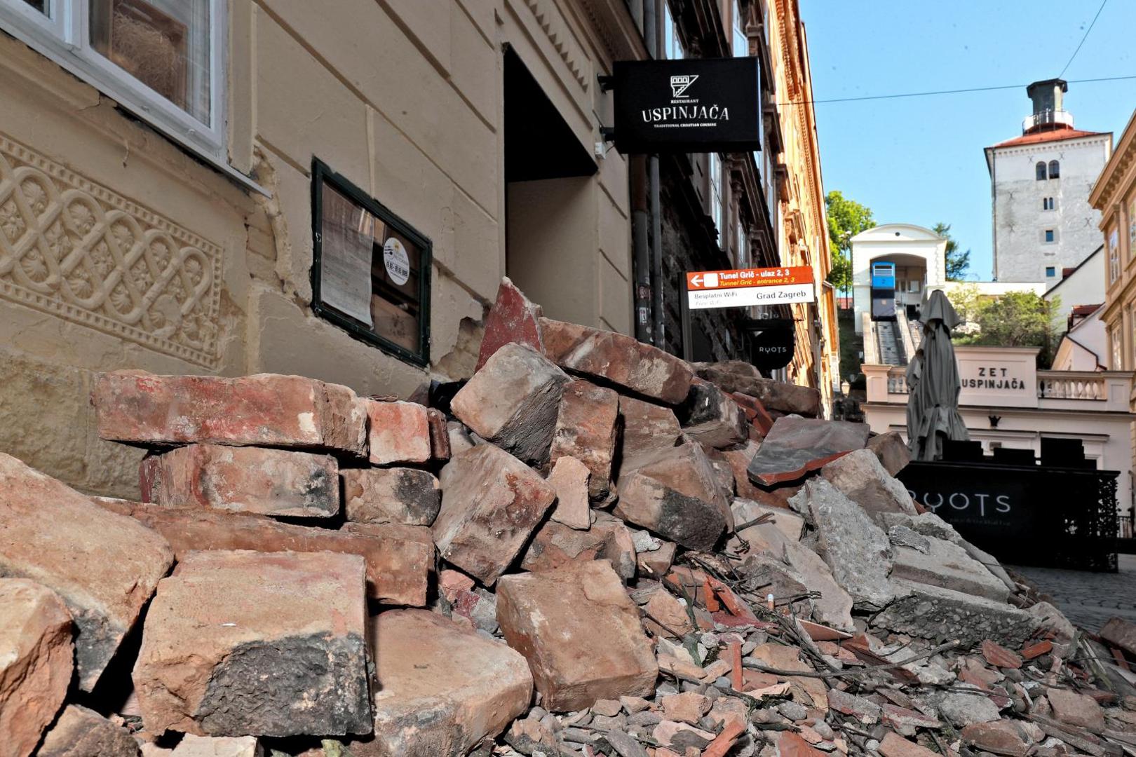 22.04.2020., Zagreb - Proslo je mjesec dana od razornog potresa u gradu Zagrebu. Ovako danas izgledaju neki dijelovi u sredistu grada. Photo: Sanjin Strukic/PIXSELL