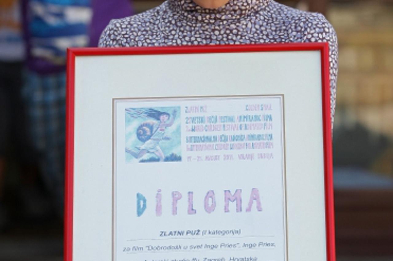 '29.09.2011., Zagreb -  Prvasica Inge Pries osvojila je prvu nagradu na medjunarodnom festivalu animiranog filma. Photo: Jurica Galoic/PIXSELL'