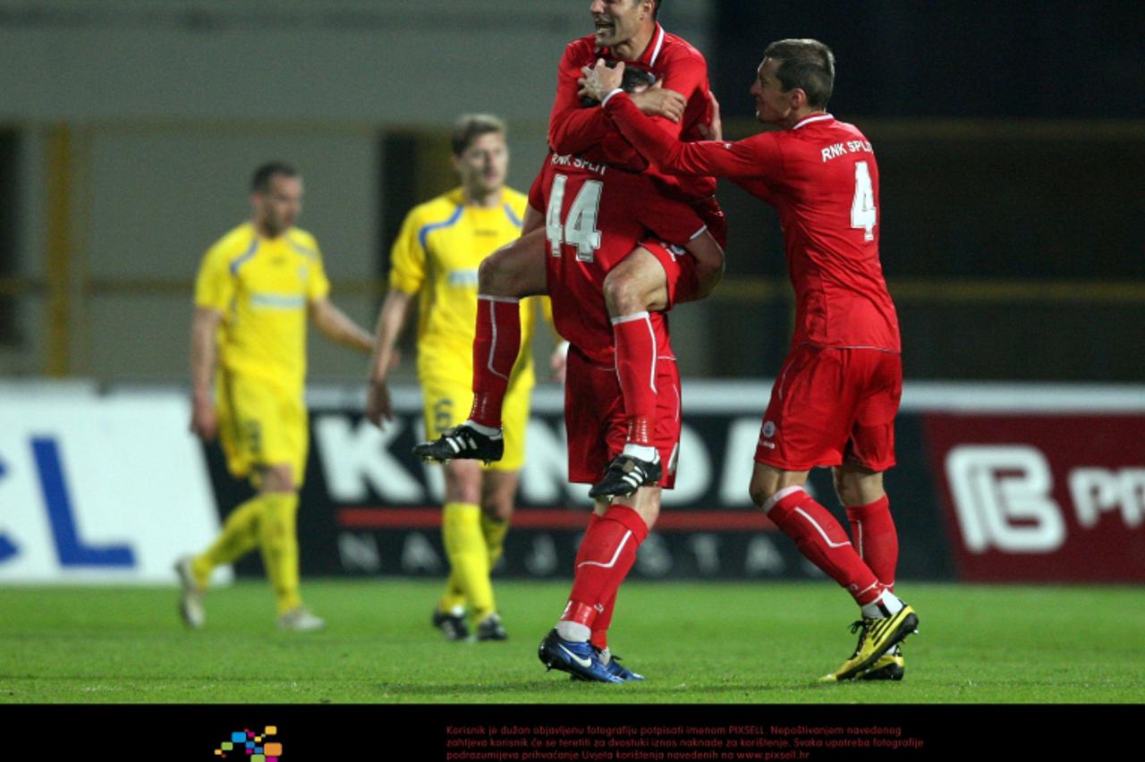 '30.04.2011., stadion u Kranjcevicevoj, Zagreb - 1. HNL, 27. kolo, NK Inter Zapresic - NK Split. Ivica Krizanac i Igor Budisa. Photo: Igor Kralj/PIXSELL'