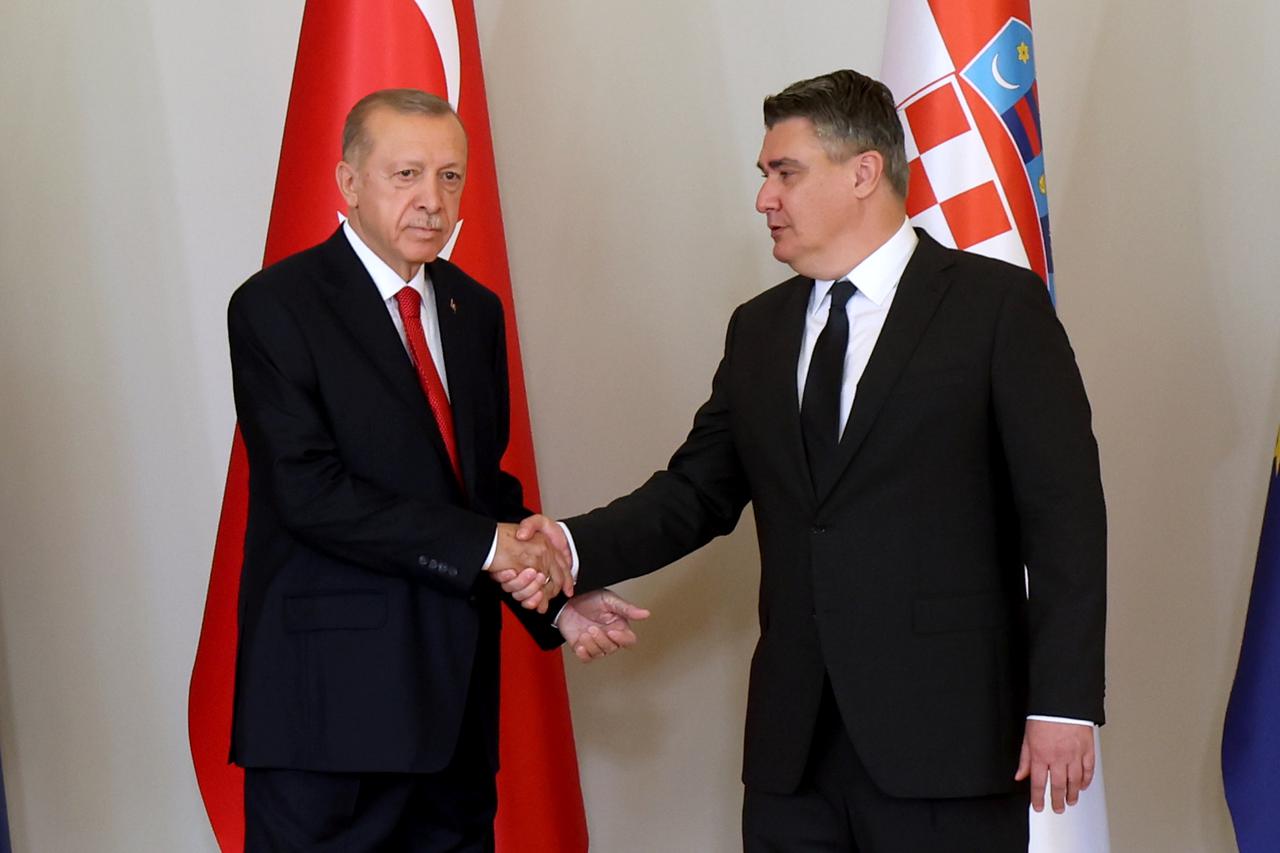 Zagreb: Zoran Milanović ugostio turskog predsjednika Recepa Erdogana u Predsjedničkim dvorima