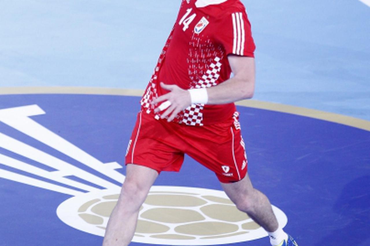 'Croatia\'s Drago Vukovic during 23rd Men\'s Handball World Championship preliminary round match.January 12 ,2013. Foto © nph / Acero) *** Local Caption ***'