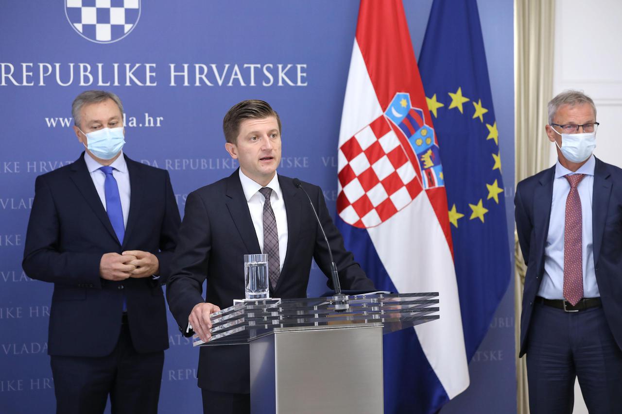 Zagreb: Izjave nakon sastanka s predsjednicima Uprava banaka u Banskim dvorima