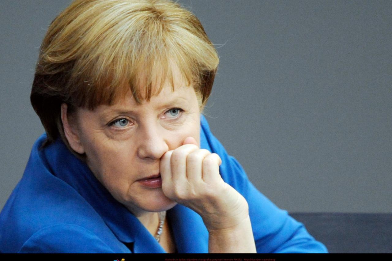 'German Chancellor Angela Merkel attends a Bundestag session in Berlin, Germany, 11 May 2012. Photo: MAURIZIO GAMBARINI/DPA/PIXSELL'