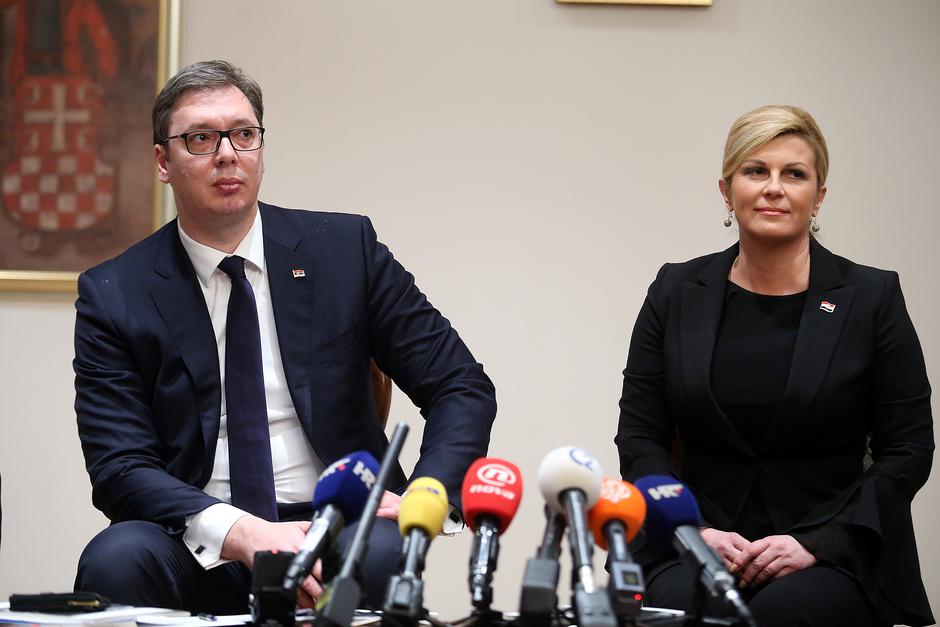 Aleksandar Vučić i Kolinda Grabar-Kitarović u Zagrebu 2018.