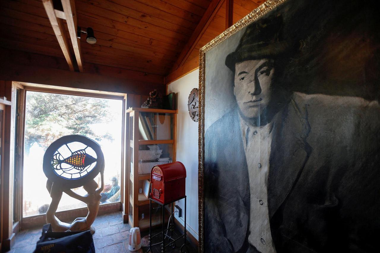 FILE PHOTO: A picture of Pablo Neruda is seen inside his museum house in Isla Negra