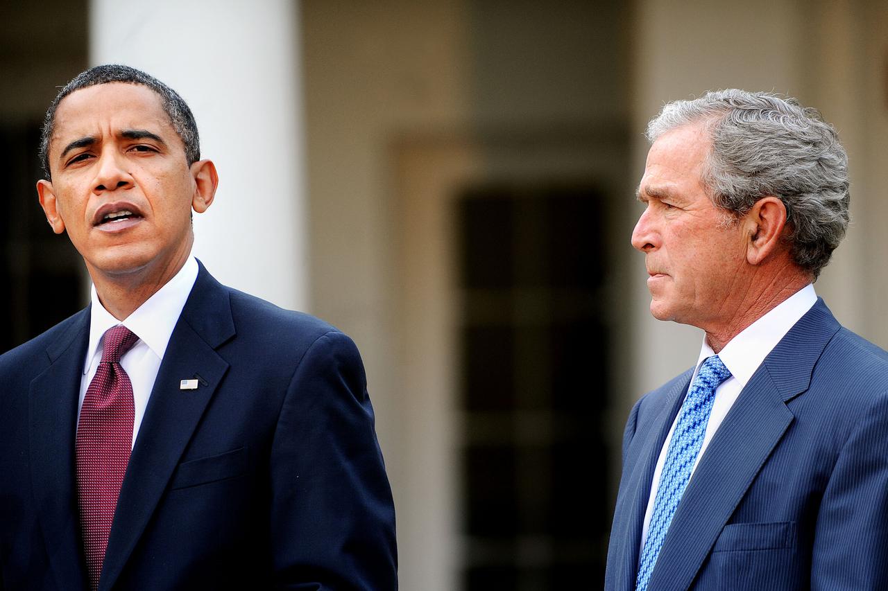 Barack Obama i George Bush