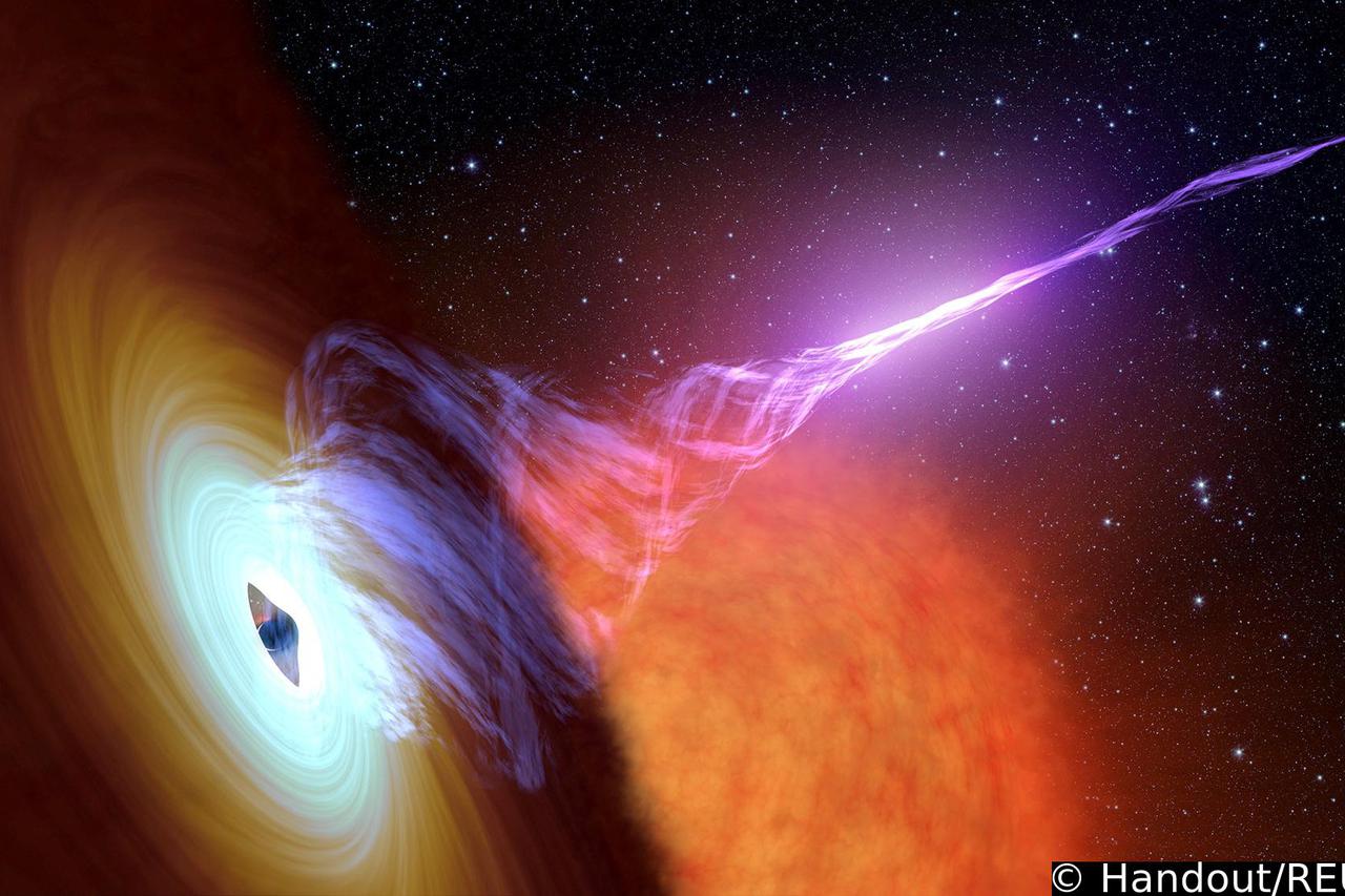 FILE PHOTO: A black hole with an accretion disk
