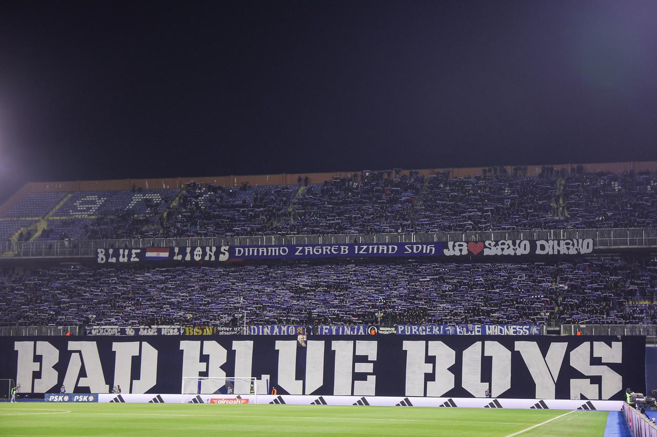 Zagreb: Bad Blue Boysi na utakmici Dinamo - Hajduk 