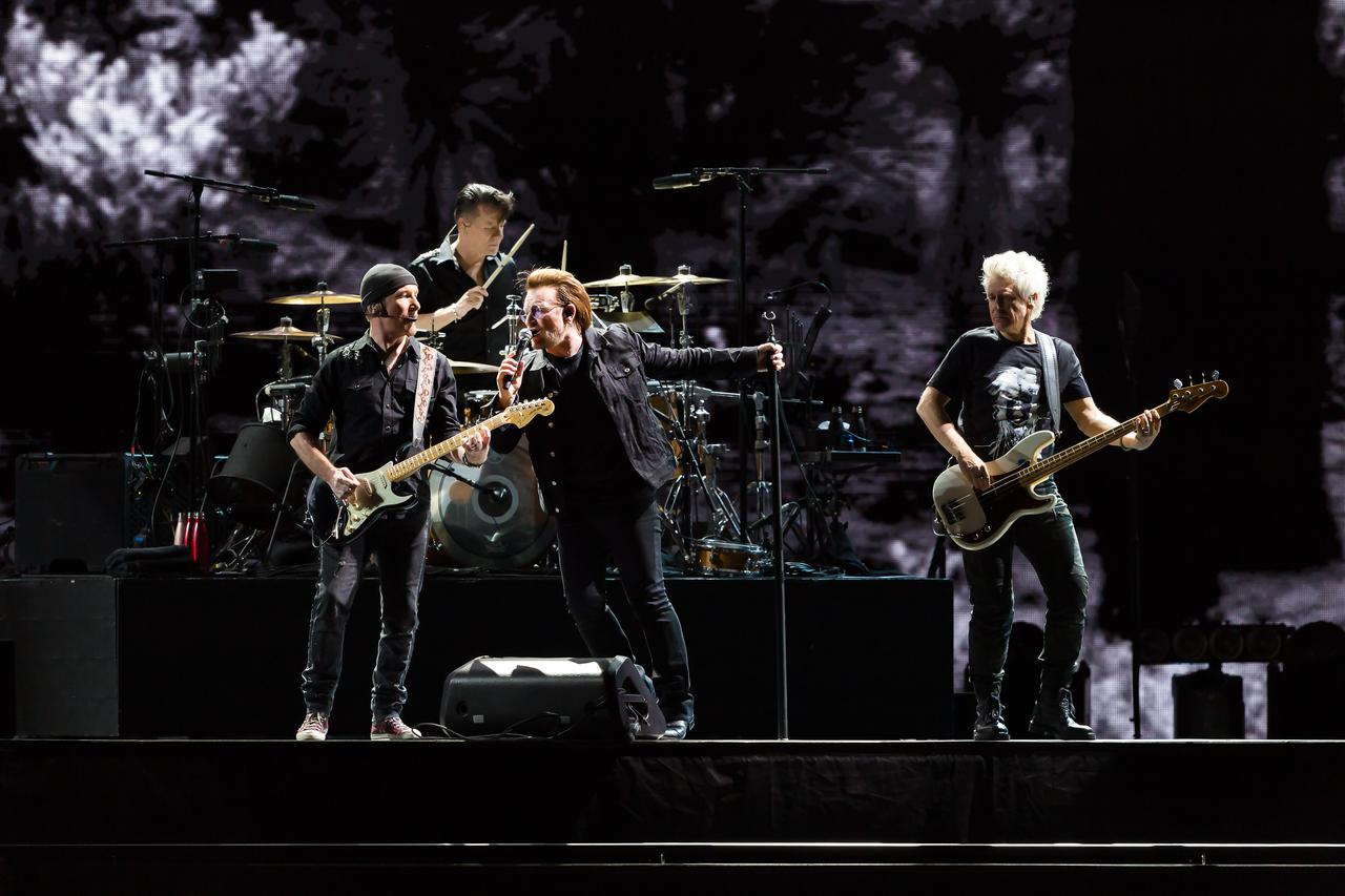 U2 performing in Perth, Australia