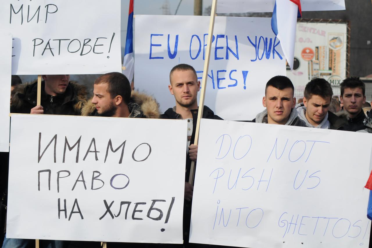 Prosvjed u selu Rudare u Kosovu