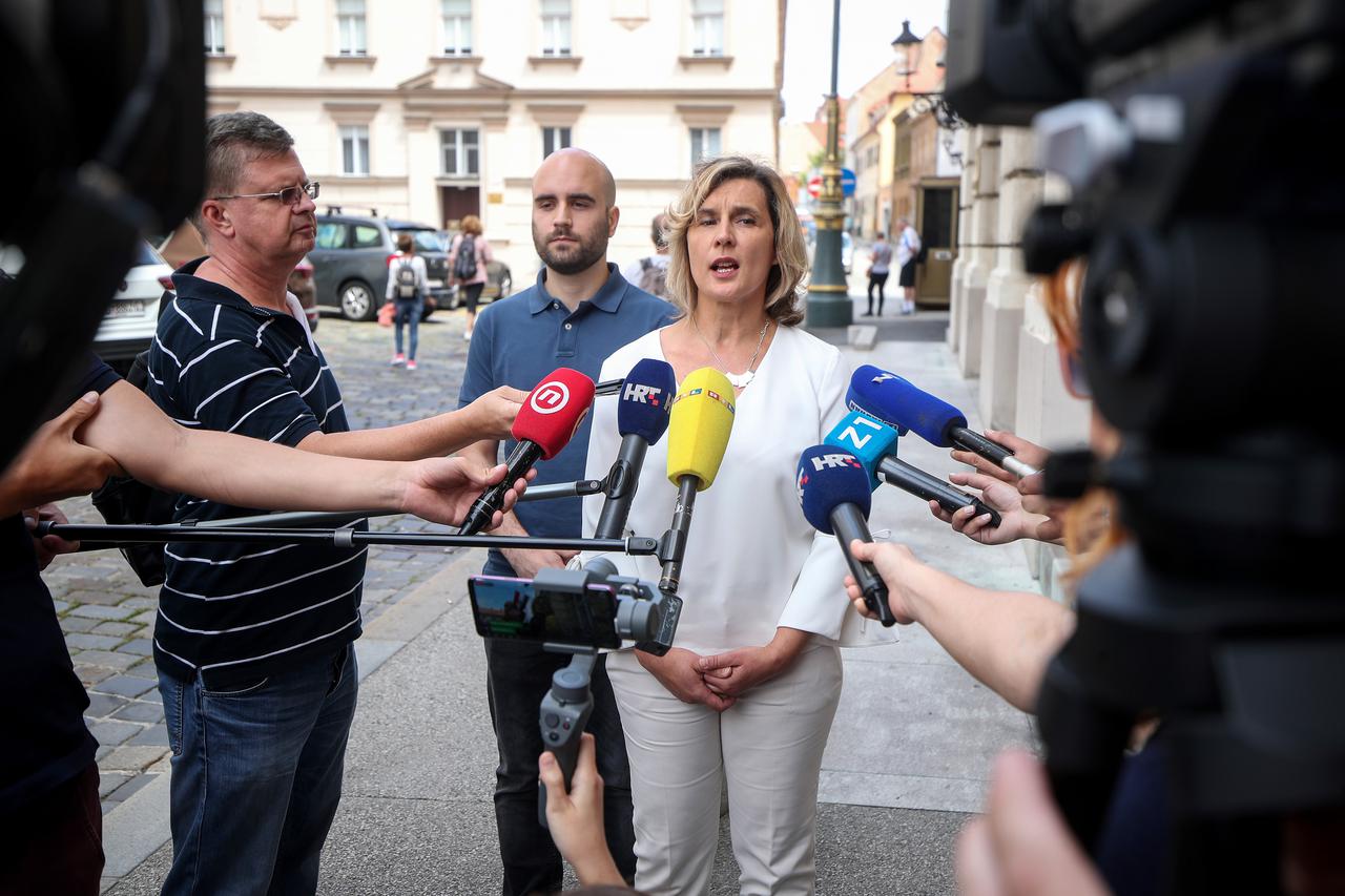 Natalija Kanački i Luka Mlinarić dali izjavu za medije