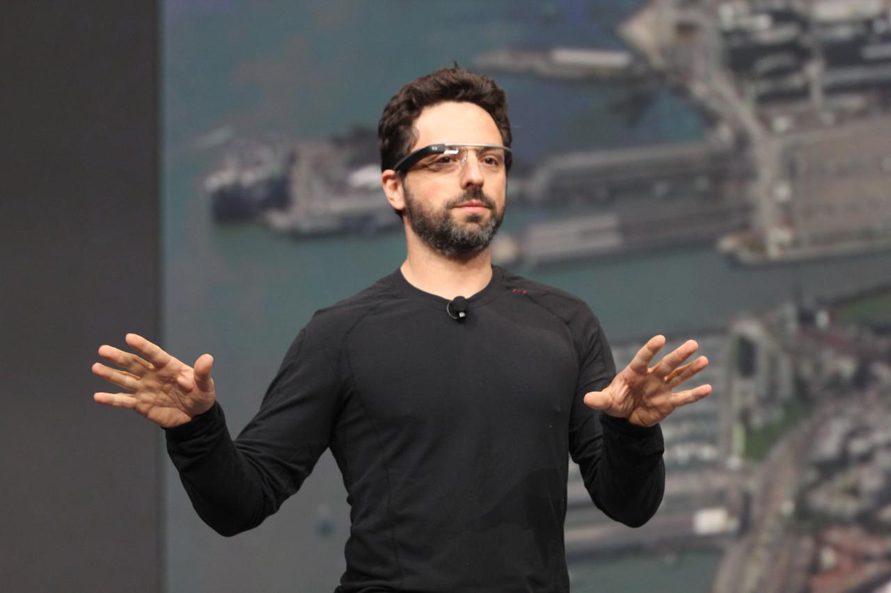 Google co-founder, Russian-American computer scientist and Internet entrepreneur Sergey Brin surprisingly holds a speech at the 'Google I/O' developer conference at the Moscone Center in San Francisco, USA, 27 June 2012. With the Nexus 7, Google will comp
