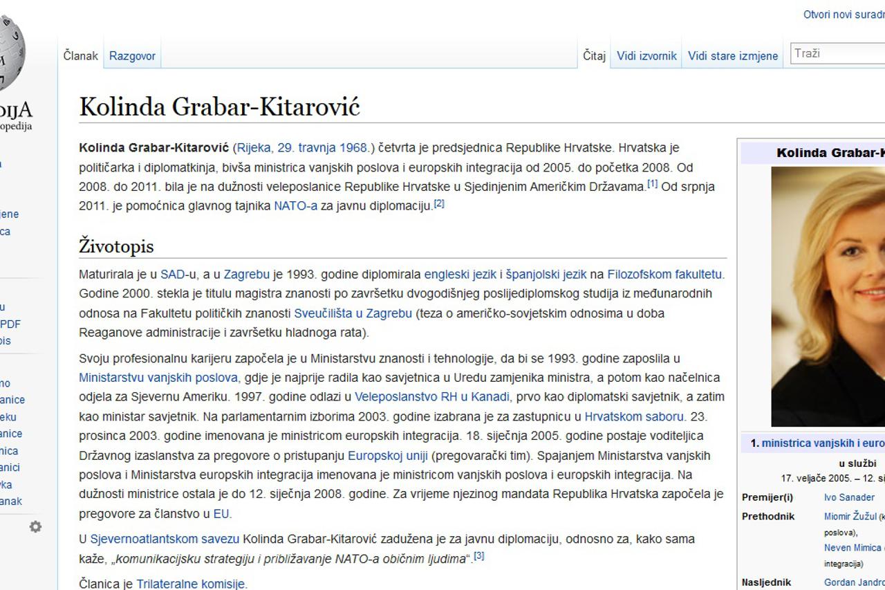 Kolinda na Wikipedija 
