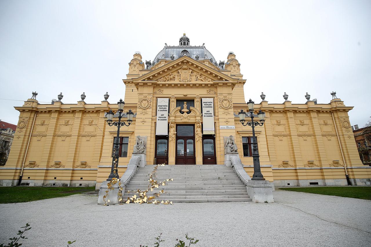 Zagreb: Na zgradi Umjetničkog paviljona postavljena instalacija Novi krajolik 
