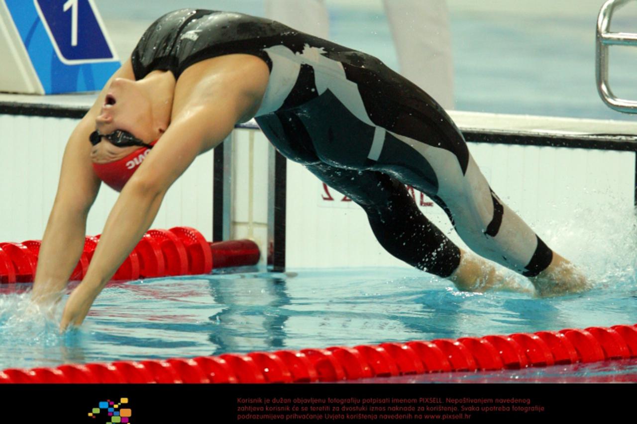 \'10.08.2008, Peking, Kina - Olimpijske igre 2008. Sanja Jovanovic nije se kvalificirala u polufinale 100 ledjno. Photo: Zeljko Lukunic/PIXSELL\'