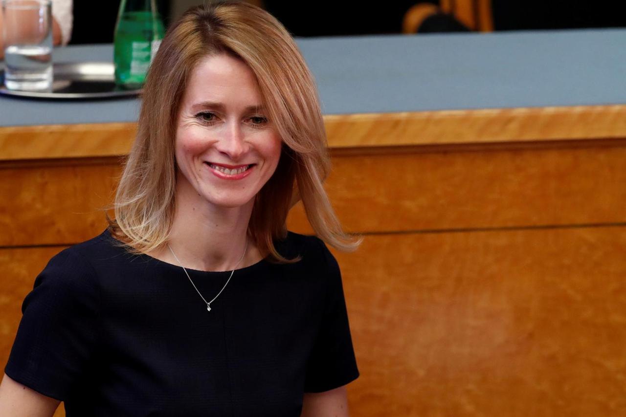 FILE PHOTO: Reform Party Chairwoman, Kaja Kallas, attends the opening session of the newly elected Estonian Parliament in Tallinn