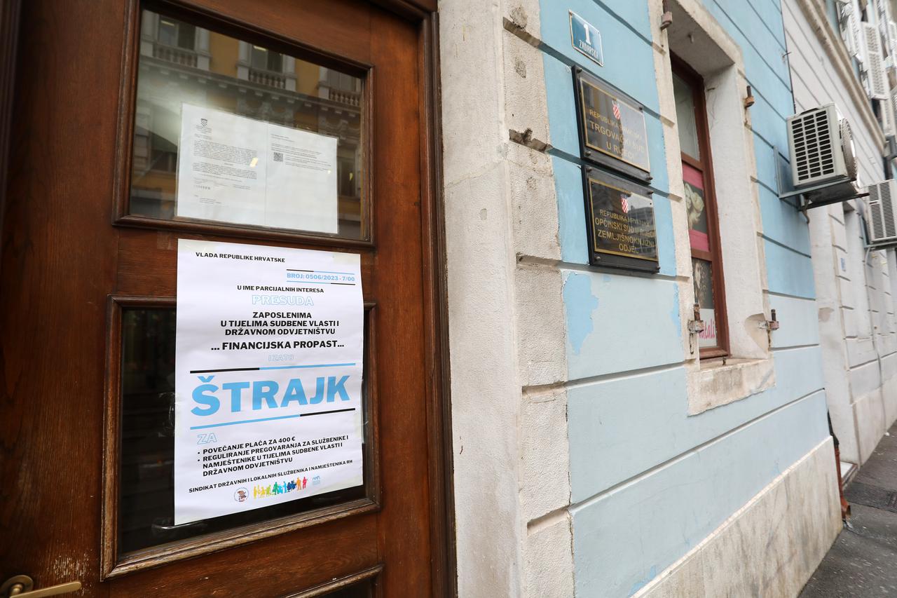Rijeka: Štrajk djelatnika Trgovačkog suda
