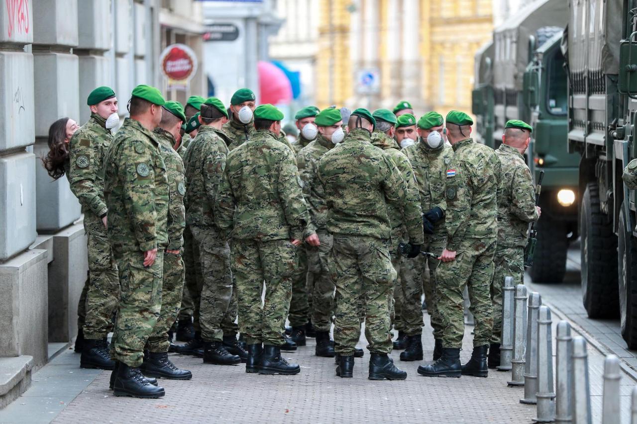 Vojska izašla na ulice Zagreba kako bi pomogla nadležnim službama