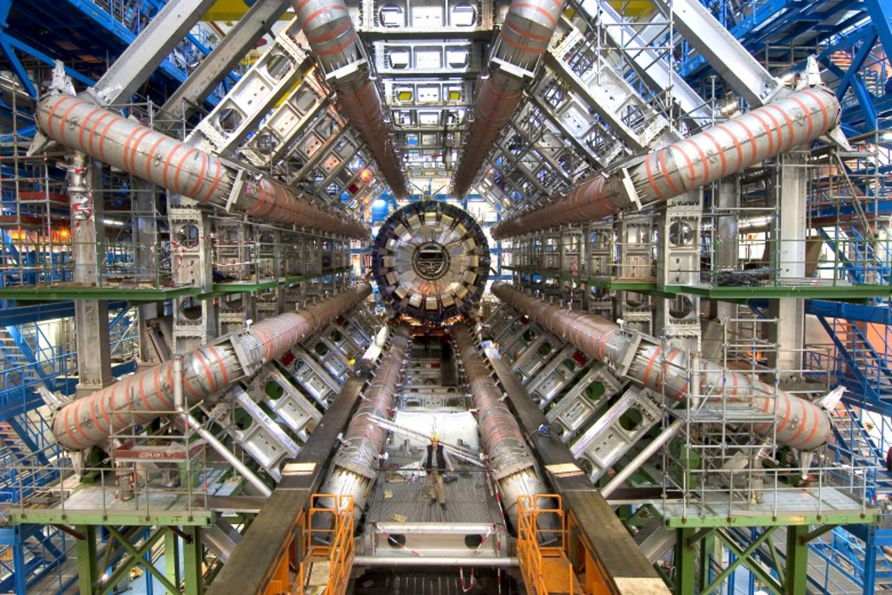 'ATLAS (A Toroidal LHC ApparatuS) is one of the six particle detector experiments (ALICE, ATLAS, CMS, TOTEM, LHCb, and LHCf) currently being constructed at the Large Hadron Collider (LHC). The LHC is 