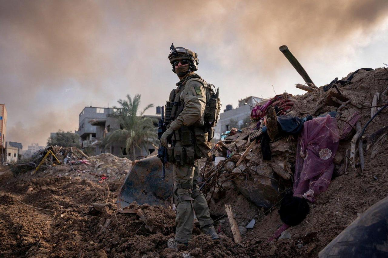 FILE PHOTO: Israeli soldier operates in the Gaza Strip