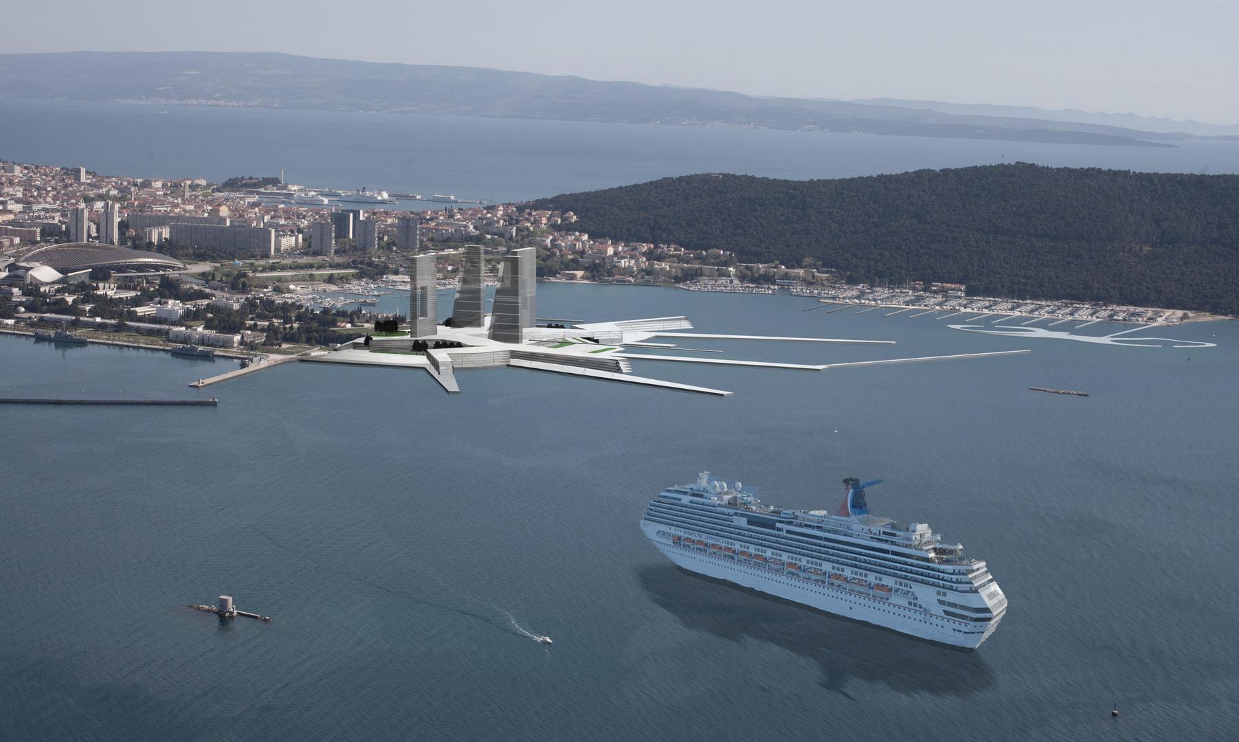 Projekt “Splitorina” predlaže dislokaciju kruzerskog, nautičkog i turističkog prometa na puntu poluotoka između Poljudske uvale i luke Lora u Splitu
