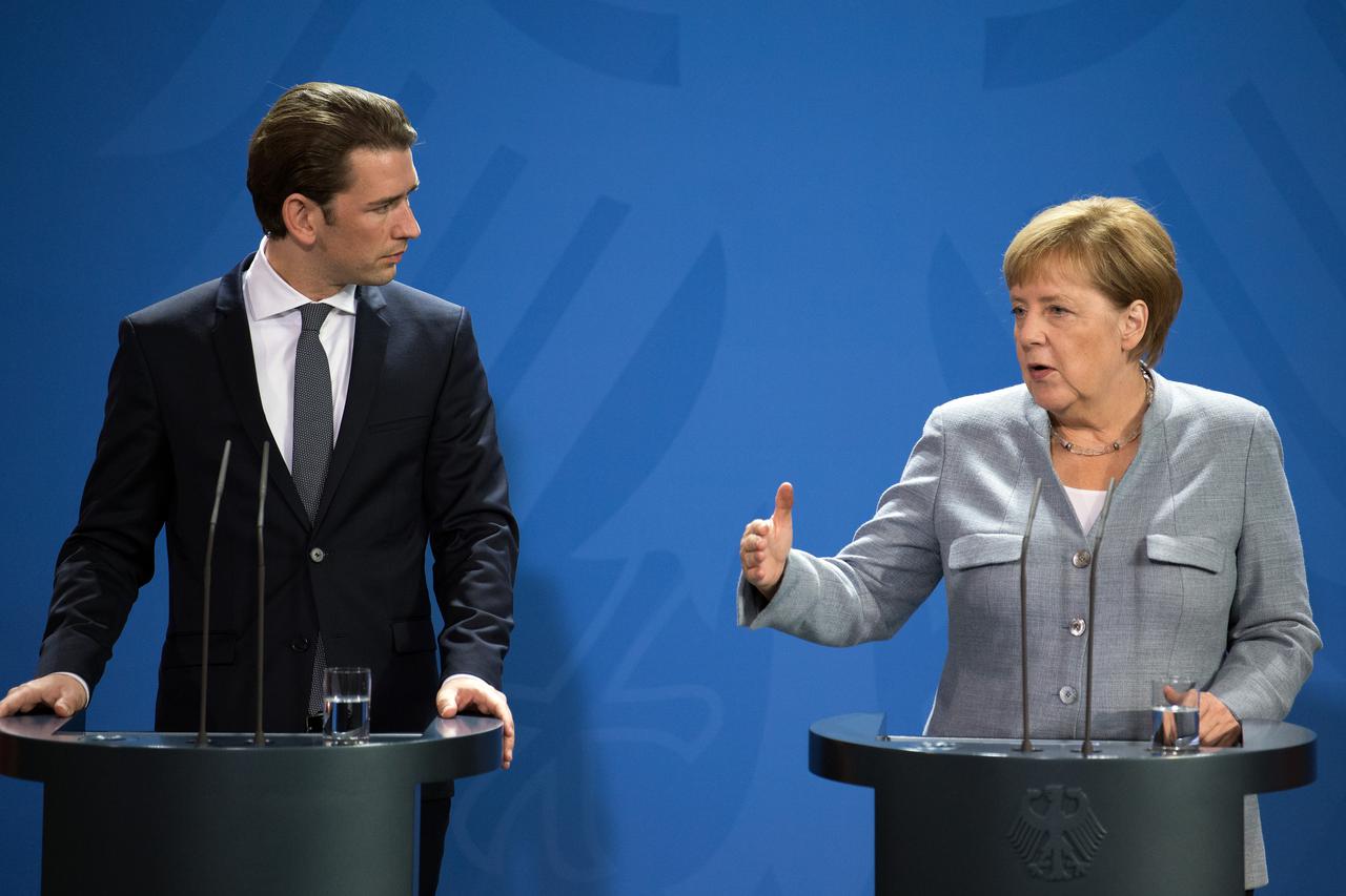 Sebastian Kurz i Angela Merkel