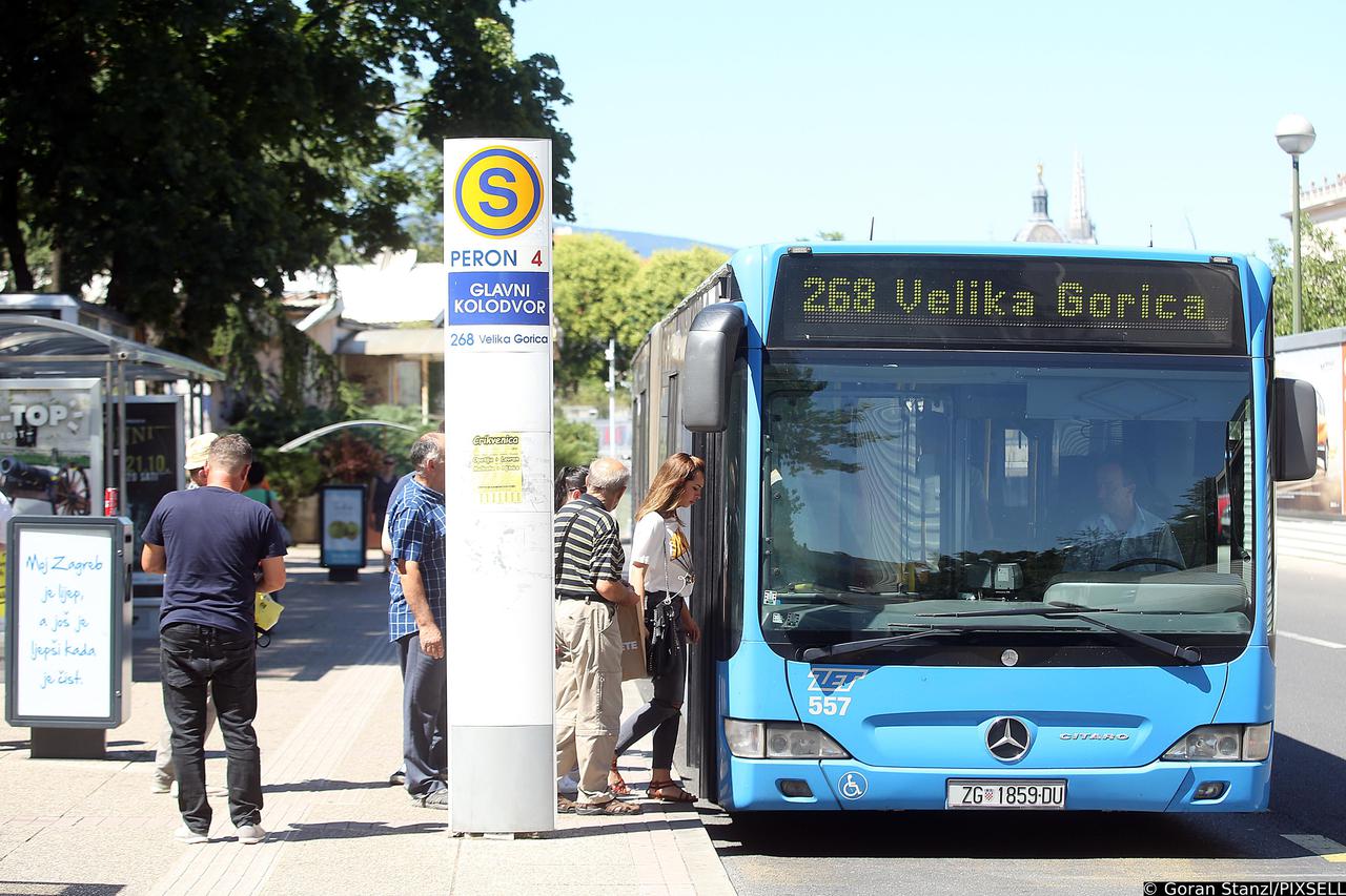 Zagreb: Autobusno stajalište ZET-ove linije 268