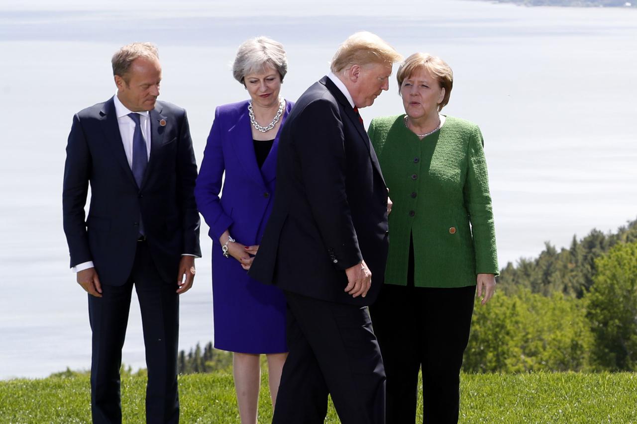 Trump, Tusk, Merkel