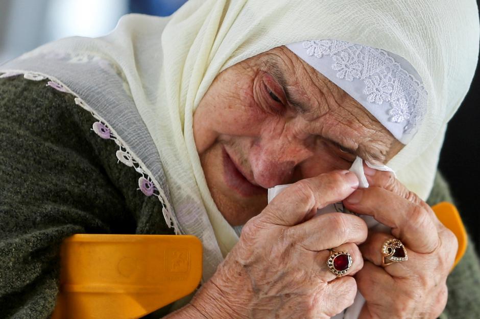 Srebrenica survivors watch the final verdict of Ratko Mladic in Potocari