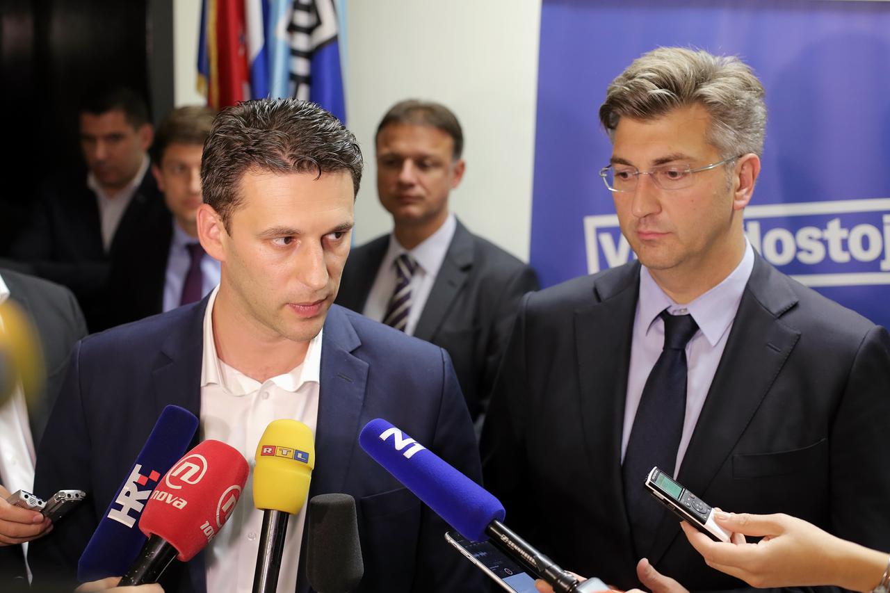Andrej Plenković, predsjednik HDZ-a i Božo Petrov, šef Mosta, danas nastavljaju pregovore