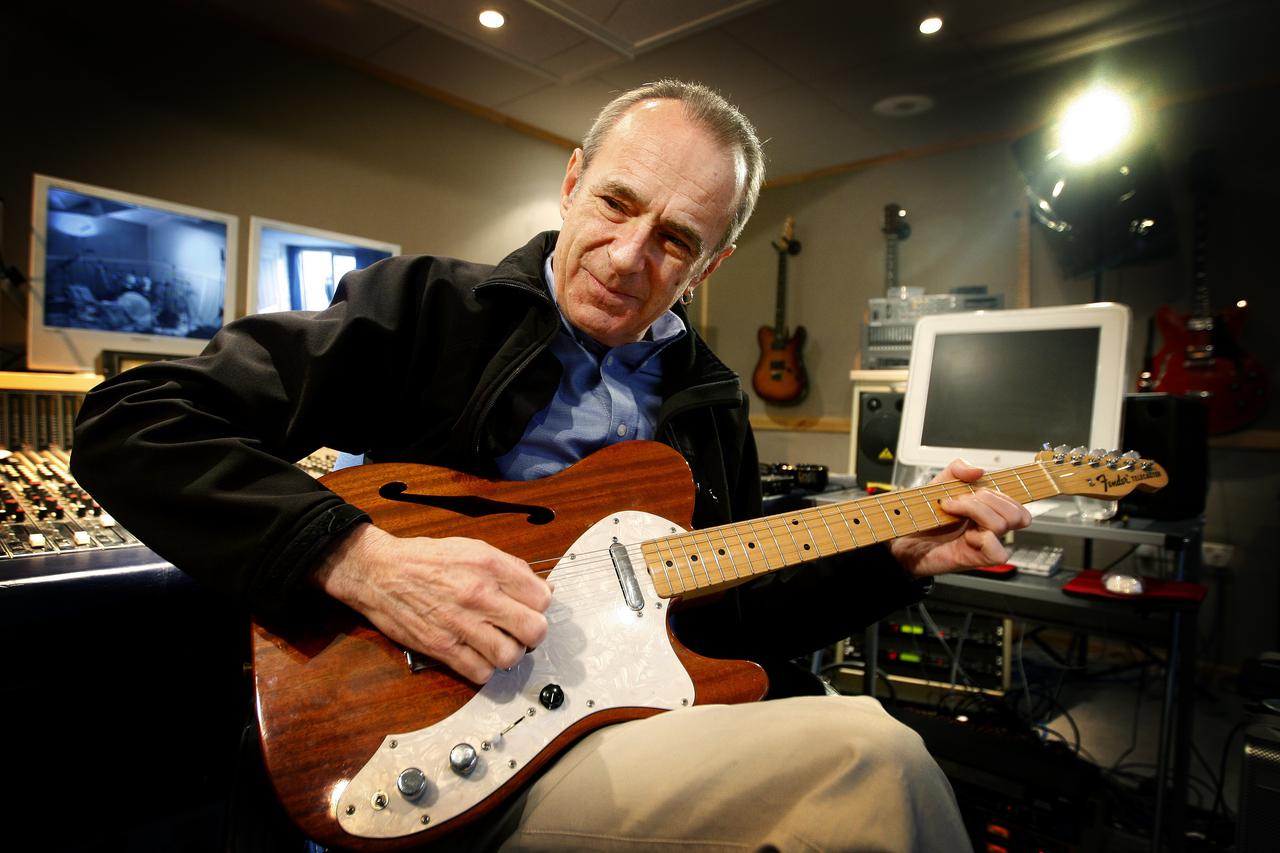 Francis Rossi of the rock group Status Quo in his recording studio at his home in Purley.    