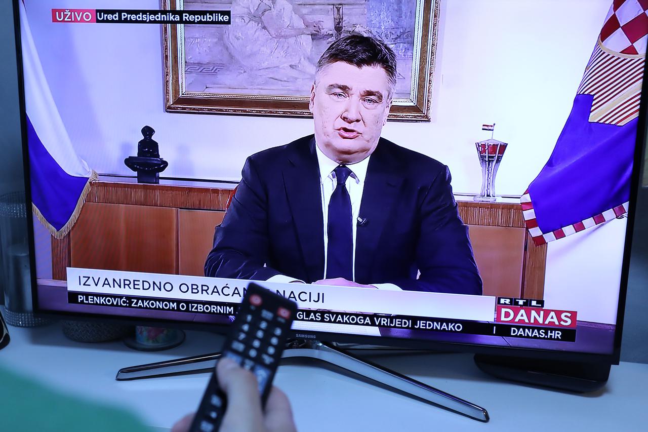 Predsjednik Republike Zoran Milanović izvanredno se obratio javnosti