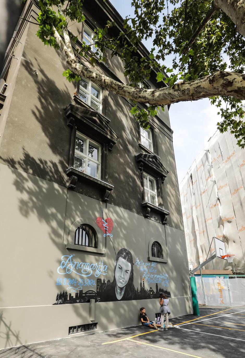 Zagreb: Mural posvećen djevojčici Anamariji Carević koja je život izgubila u potresu 2020. godine